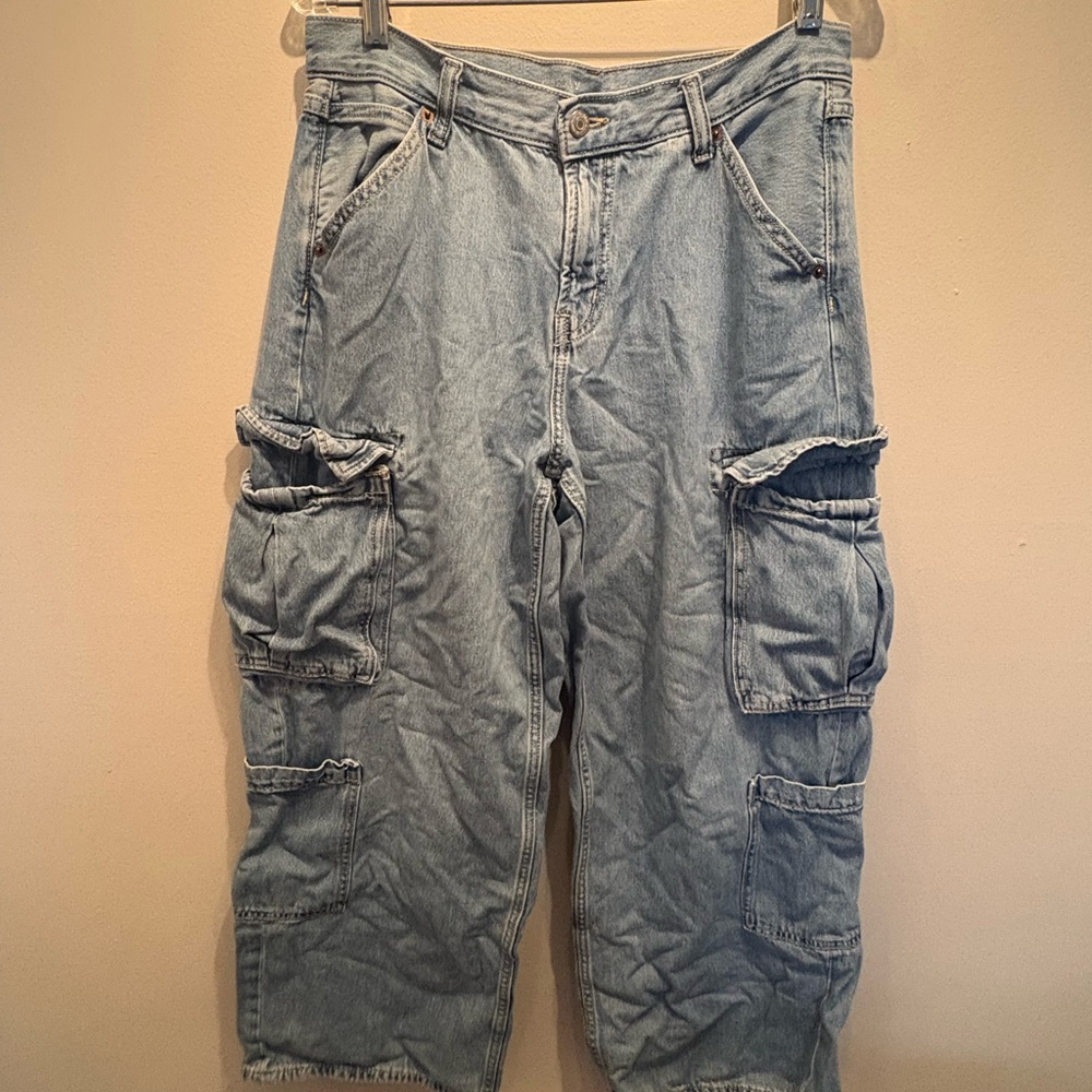 Light Blue Cargo Jeans